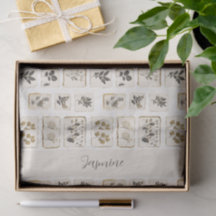 Papel tisú de hierbas botánicas personalizadas per