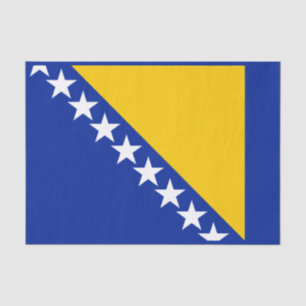 Seda Papel tisú de la bandera patriótica de Bosnia Herz