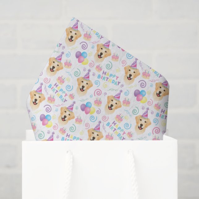 Seda Papel tisú de Labrador Retriever en Blanco (Bolsa de regalo)