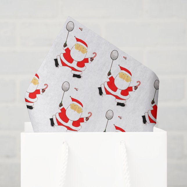 Seda Papel tisú de Navidad de bádminton (Bolsa de regalo)