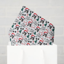 Papel tisú de Navidad de Border Collie