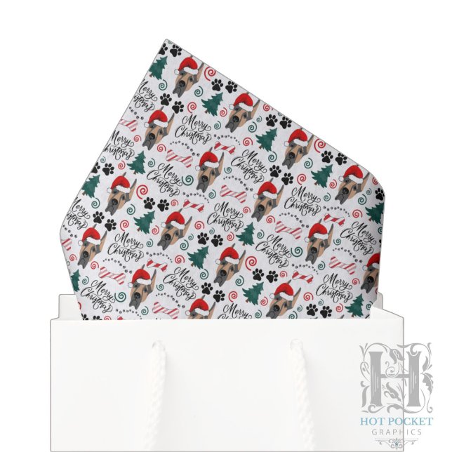 Seda Papel tisú de Navidad de Gran Danés (Subido por el creador)