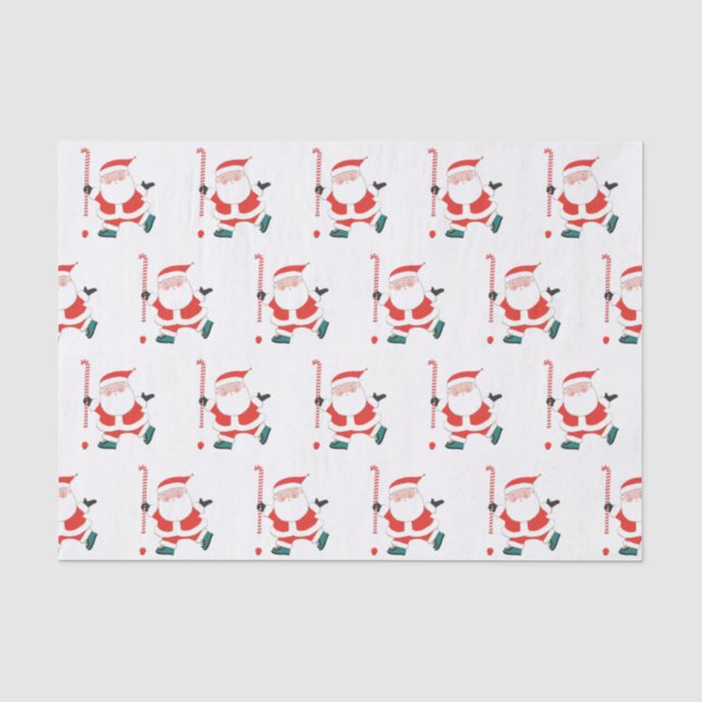 Seda Papel tisú de Navidad de hockey sobre hierba (Anverso)