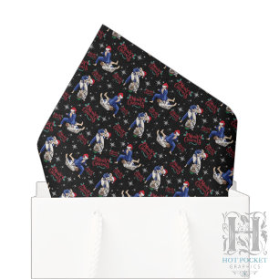 Seda Papel tisú de Navidad de Jiu Jitsu en negro
