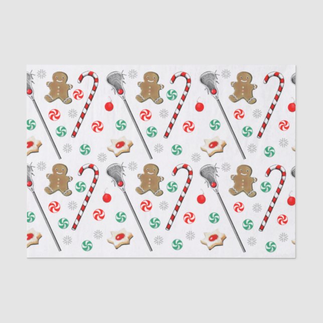 Seda Papel tisú de Navidad de lacrosse (Anverso)