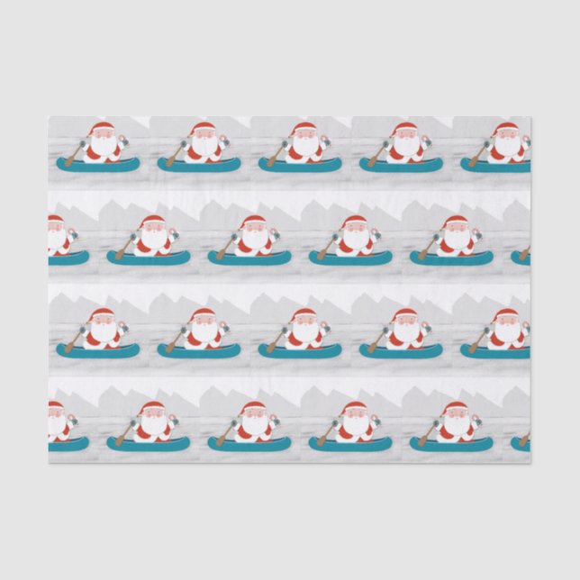Seda Papel tisú de Navidad para canoa y kayak (Anverso)