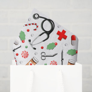 Seda Papel tisú de Navidad para médicos