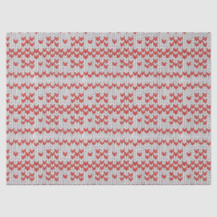 Seda Papel tisú de punto nórdico rojo