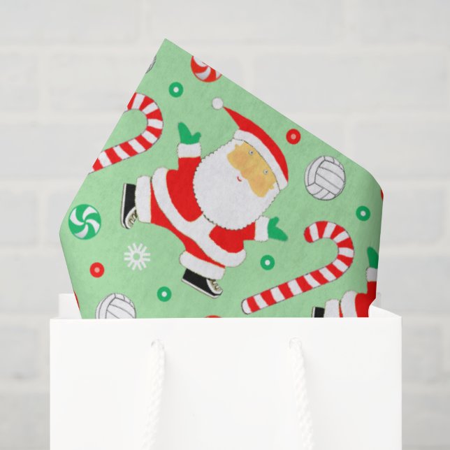 Seda Papel tisú de regalo de vacaciones de voleibol (Bolsa de regalo)