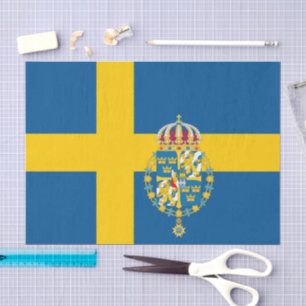 Seda Papel tisú de Suecia, papel tisú de la bandera sue