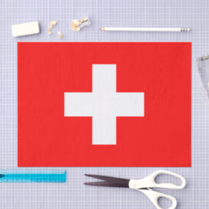Seda Papel tisú de Suiza, papel tisú de la bandera suiz