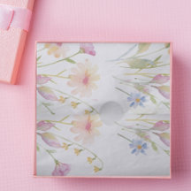 Papel tisú floral botánico de acuarela de lujo