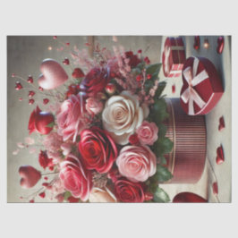 Seda Papel Tisu Floral de Rosa Hermosa para el Día de S