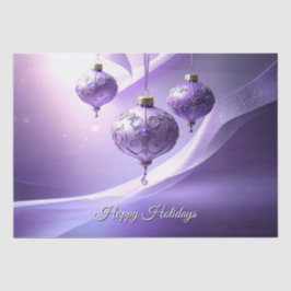 Seda Papel tisú navideño bola de Navidad púrpura