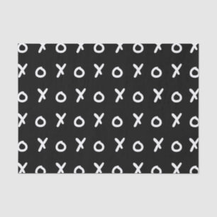 Seda Papel tisú negro y blanco X O XO X&O's de moda y l
