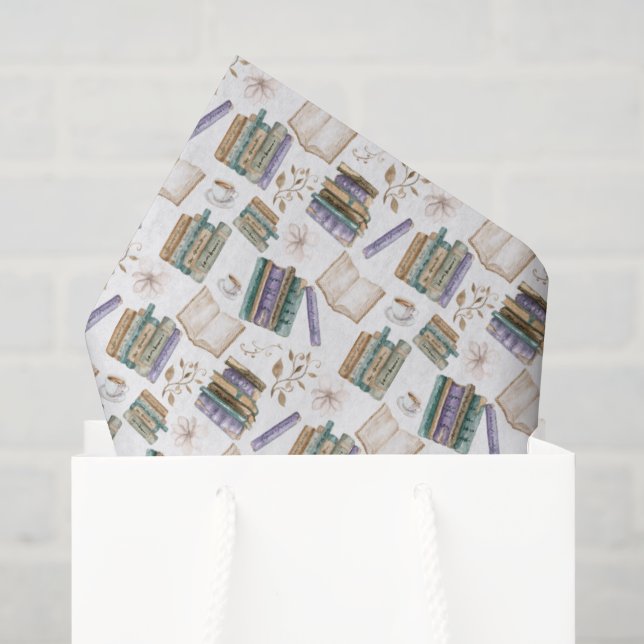 Seda Papel tisú para amantes de los libros en blanco (Bolsa de regalo)