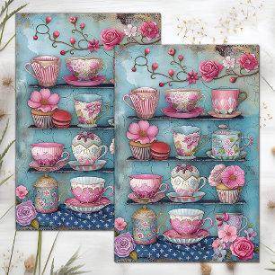 SEDA PAPEL TISÚ PARA DECOUPAGE DE TAZAS