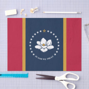 Seda Papel tisú patriótico con bandera de Mississippi