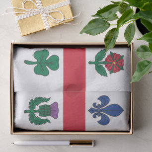 Seda Papel tisú patriótico con bandera de Montreal
