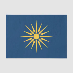 Seda Papel tisú patriótico con la bandera de Macedonia