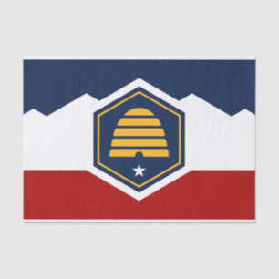 Seda Papel tisú patriótico con la bandera de Utah, EE.