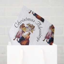 Seda Papel tisú personalizable de la Natividad vintage