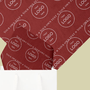 Seda Papel tisú rojo de su propio logotipo aquí empresa