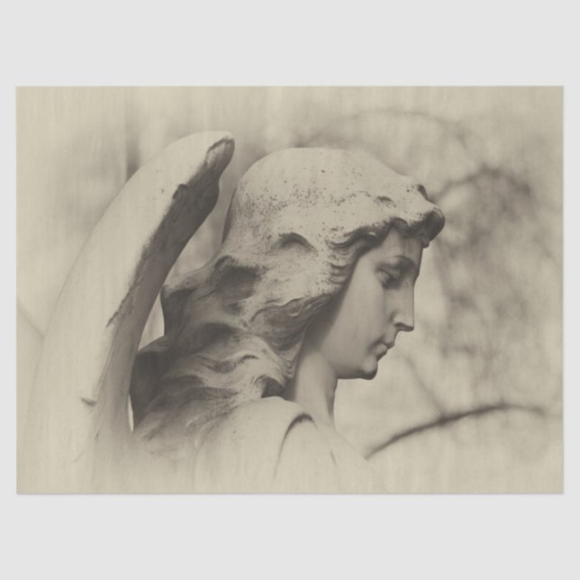 Seda papel tisular de ángel de luto (Anverso)