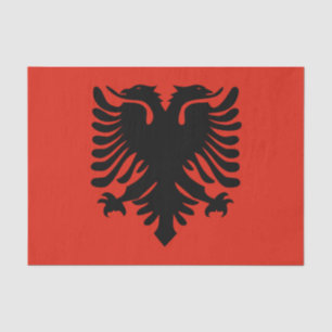 Seda papel tisular de bandera albanesa