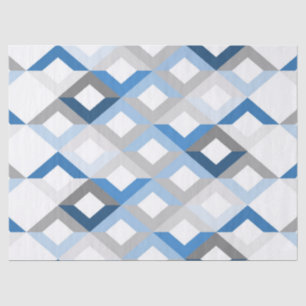 Seda papel tisular de chevrs azul