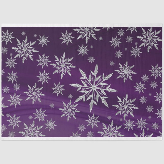 Seda papel tisular de copos de nieve de cristal (Anverso)