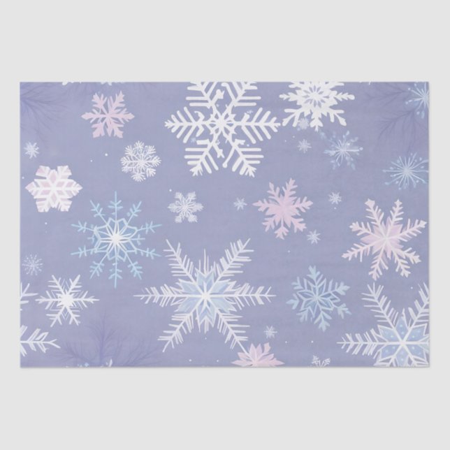 Seda papel tisular de copos de nieve de cristal (Anverso)