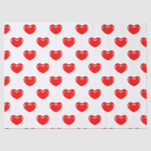 Seda papel tisular de corazones carnosos