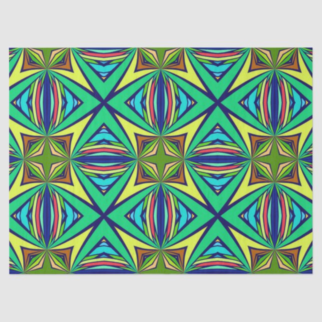 Seda papel tisular de diamantes de calidoscopio (Anverso)