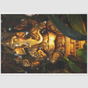 Seda papel tisular de ganesha dorada
