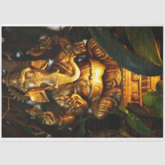 Seda papel tisular de ganesha dorada