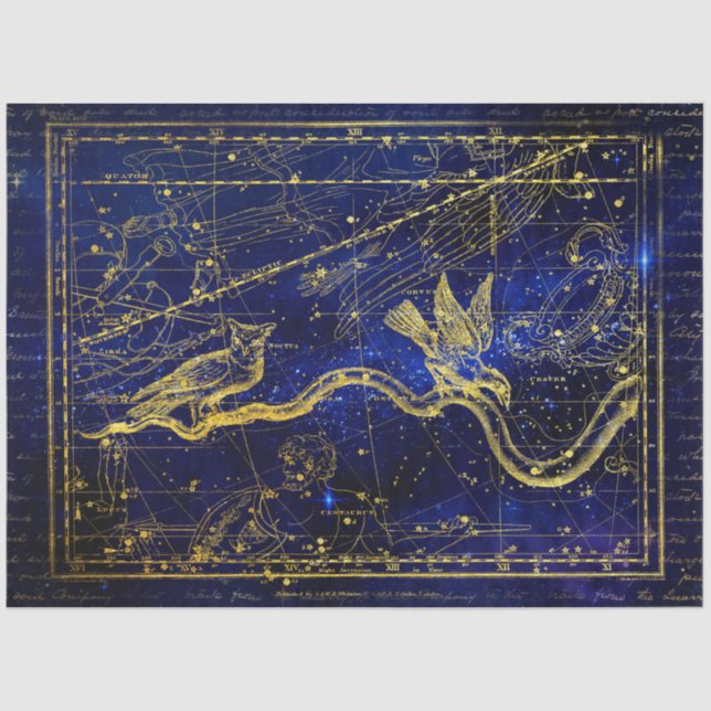 Seda papel tisular de la constelación zodiaca (Anverso)