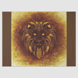 Seda papel tisular de león tribal