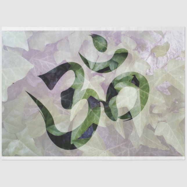 Seda papel tisular de meditación om (Anverso)