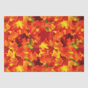 Seda Papel tisular de patrón de hojas de otoño