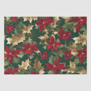 Seda papel tisular de poinsettias galore