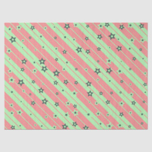 Seda papel tisular de rayas y estrellas