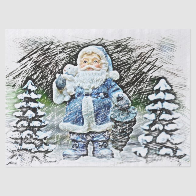Seda papel tisular de santa claus (Anverso)
