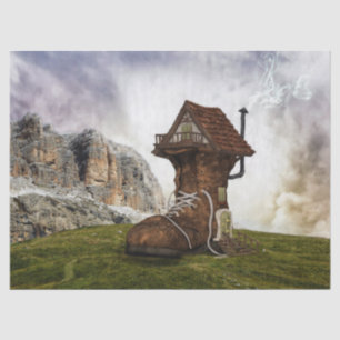 Seda papel viejo de papel higiénico del calzado