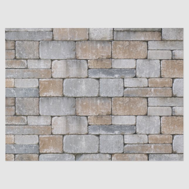 Seda papel viejo de tela de pared de ladrillo (Anverso)