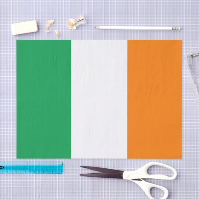 Seda Papel y decoración de moda de la bandera irlandesa (Artesanía)