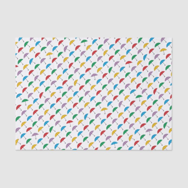 Seda Paraguas en papel de tejidos lluviosos (Anverso)