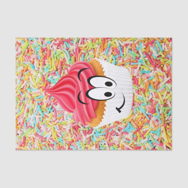 Seda Pastel de Papel Tejido Feliz Cumpleaños (Anverso)