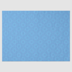 Seda Patrón de tapiz galés, papel de tejido azul de Mod