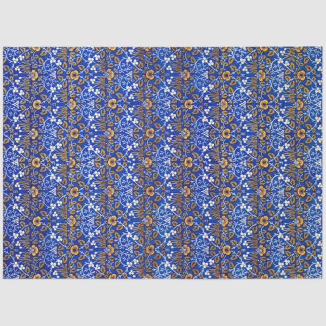 Seda Patrón Eyebright, Papel de tejidos William Morris (Anverso)
